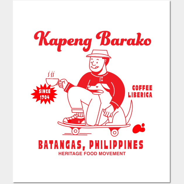 BATANGAS COFFEE PHILIPPINES FILIPINO SHIRT BACK PRINT Wall Art by Aydapadi Studio